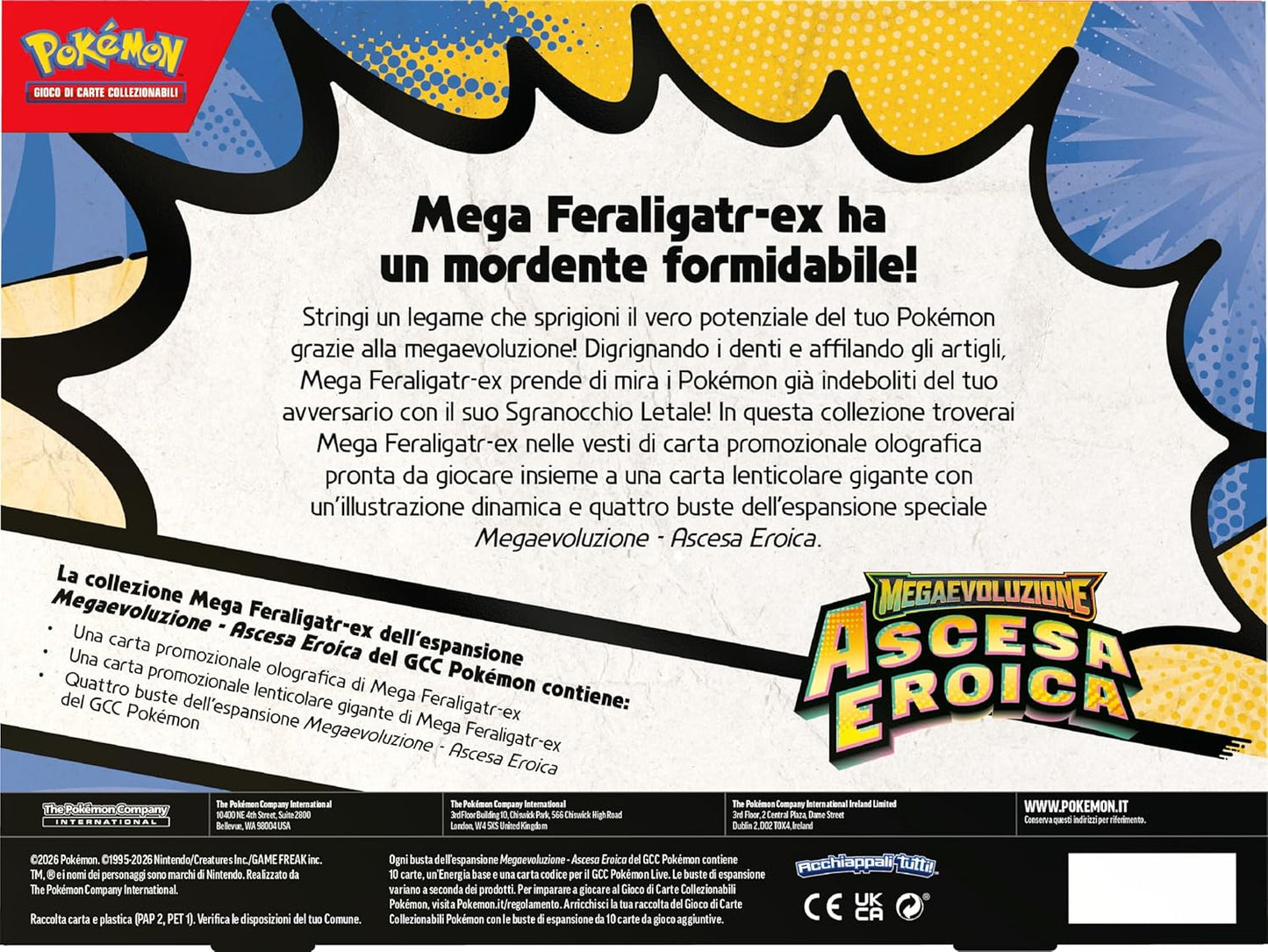 Pokémon GCC: Megaevoluzione Ascesa Eroica - Collezione Mega Feraligatr-ex