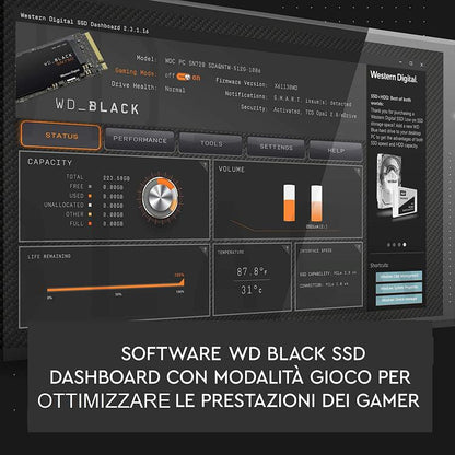 Western Digital Ssd Interno Gaming 500Gb Sn750 M.2 Wd Black Pcie Nvme 3.0
