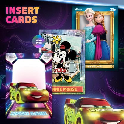 Topps Neon Disney 2026 Mega Box Card Collezionabili 50 Carte Ufficiali - 10 Buste TCG