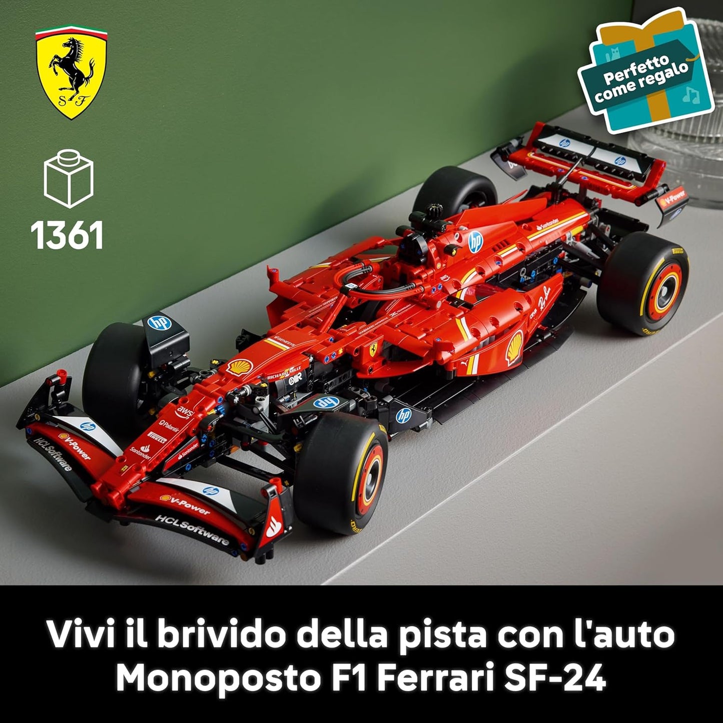 Lego -Technic 42207 Monoposto F1 Ferrari SF-24 Formula 1 Costruzione 1361 pz 18+