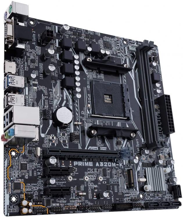 ASUS MB AM4 PRIME A320M-K 2xDDR4 4xSATA RAID M.2 USB3.1 VGA/HDMI