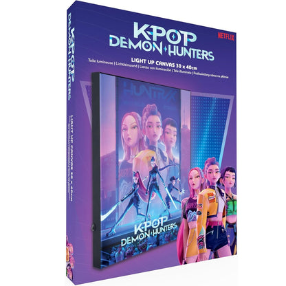 Pyramid - Tela Retroilluminata - KPOP Demon Hunter - Lampada Light Up Canvas - LED Poster Incorniciato Luminosa 30x40 cm
