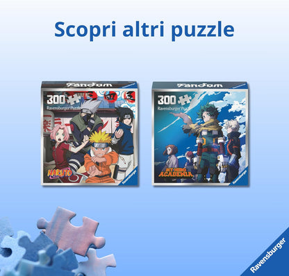 Ravensburger - Puzzle 300 Pezzi Jujutsu Kaisen- Puzzle Manga + Postcard