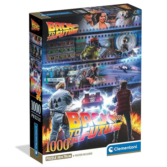 Clementoni- Puzzle 1000pz Ritorno Al Futuro 50x70 cm + Poster Incluso