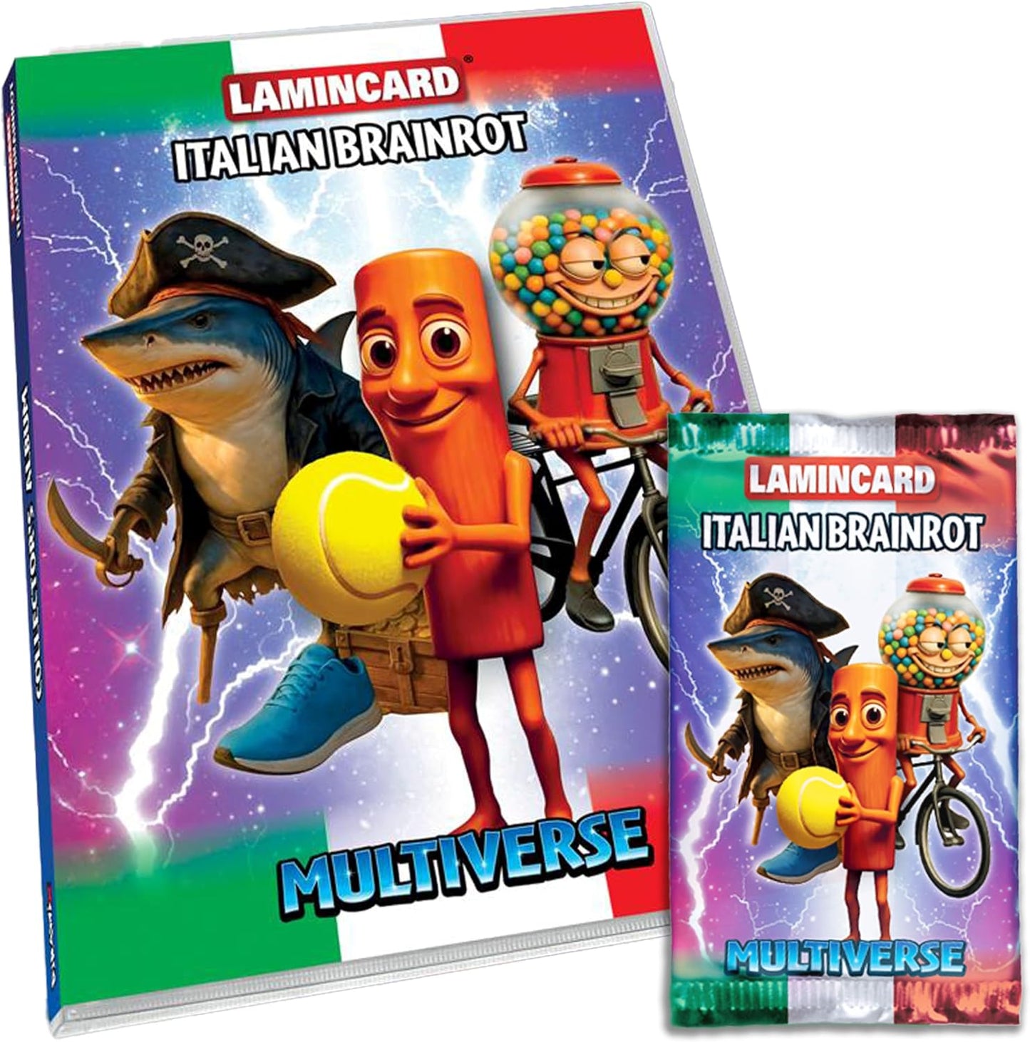 Raccoglitore Lamincard Italian Brainrot Multiverso + 1 Bustina – Album Ufficiale Diramix TCG