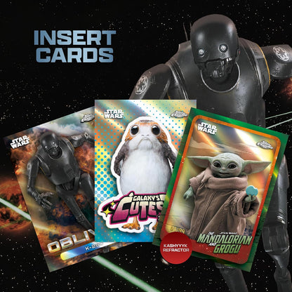Topps Chrome - Star Wars Value Box 2026 Card Collezionabili 32 Carte Ufficiali - 8 Buste TCG