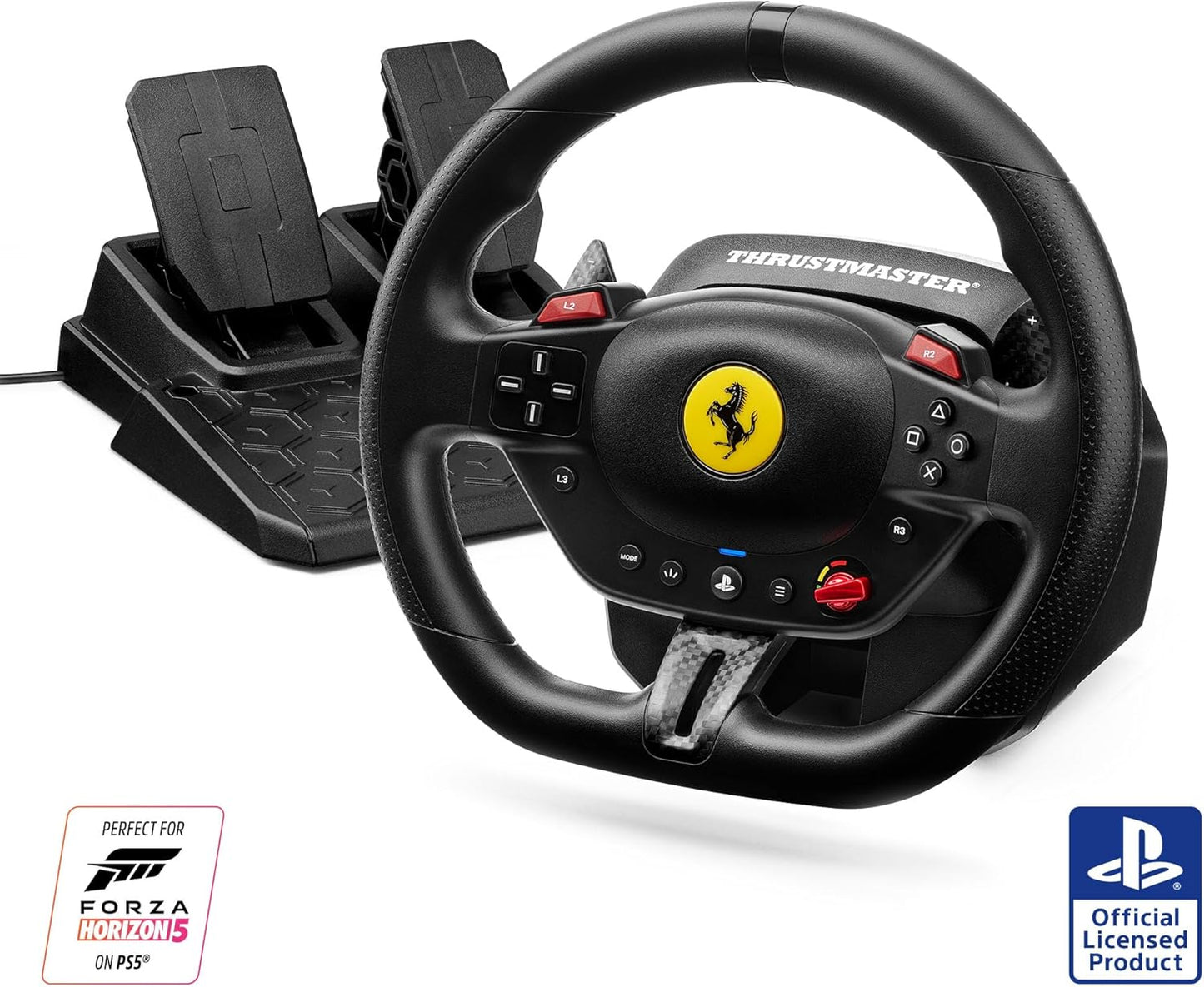 Thrustmaster Volante T98 Ferrari 296 GTB + Pedaliera Ps5/Ps4 Pc Nuovo F1