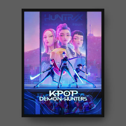 Pyramid - Tela Retroilluminata - KPOP Demon Hunter - Lampada Light Up Canvas - LED Poster Incorniciato Luminosa 30x40 cm