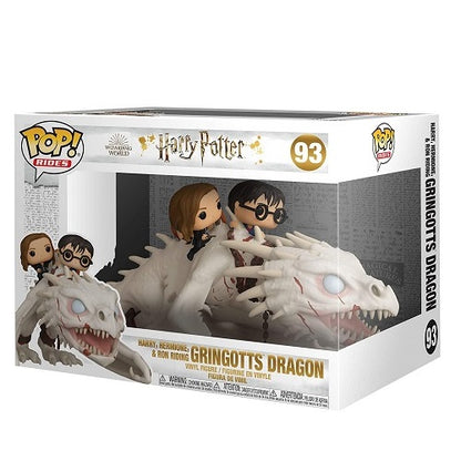 Funko Pop ! Rides Harry Potter ! (93) Gringotts Dragon W/ Harry Ron E Hermione