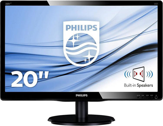 Philips Monitor 20" Led 5Ms Multimediale Vga/Dvi Nero 200V4Lab2 Pc Computer