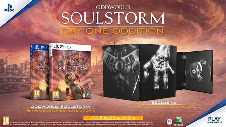 Oddworld Soulstorm Day One Oddition Steelbook Ps4 Gioco Italiano Play Station 4