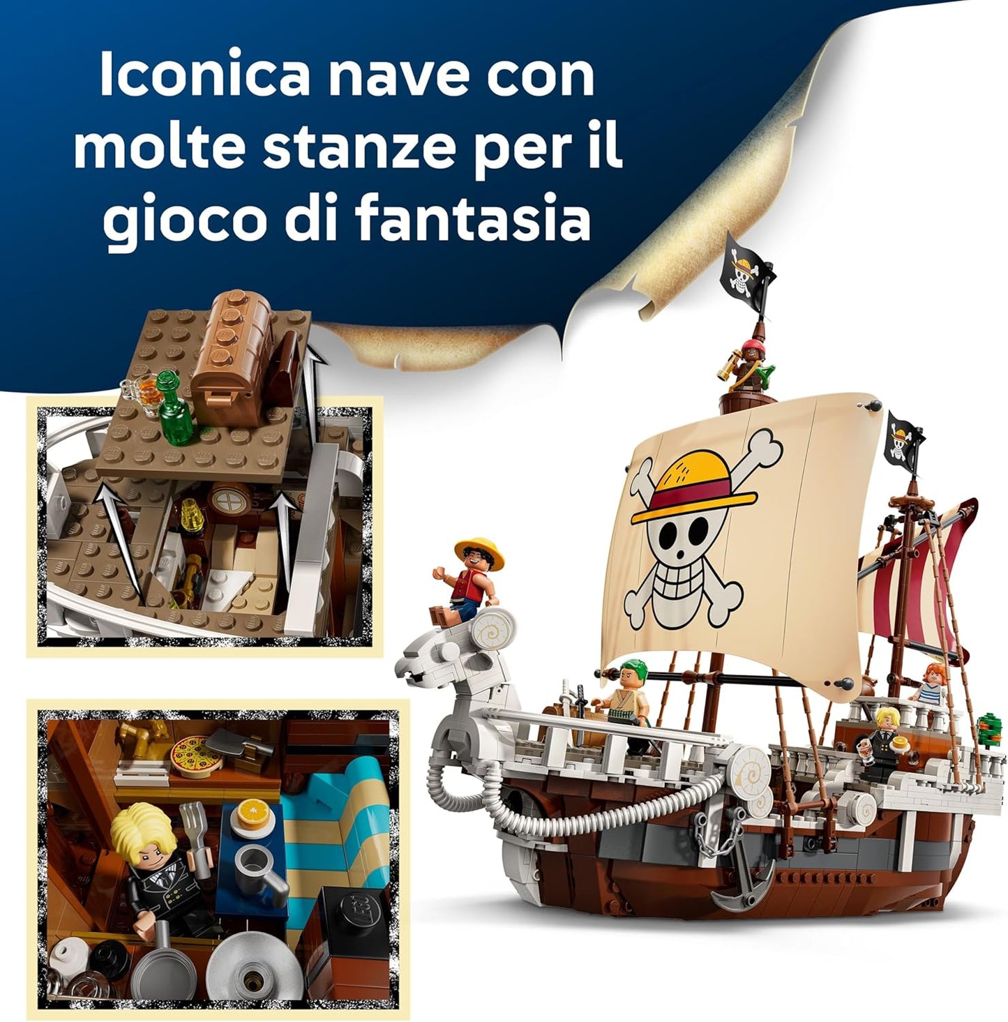 Lego - One Piece 75639 (La nave pirata Going Merry) Netflix 1376 pz Costruzioni