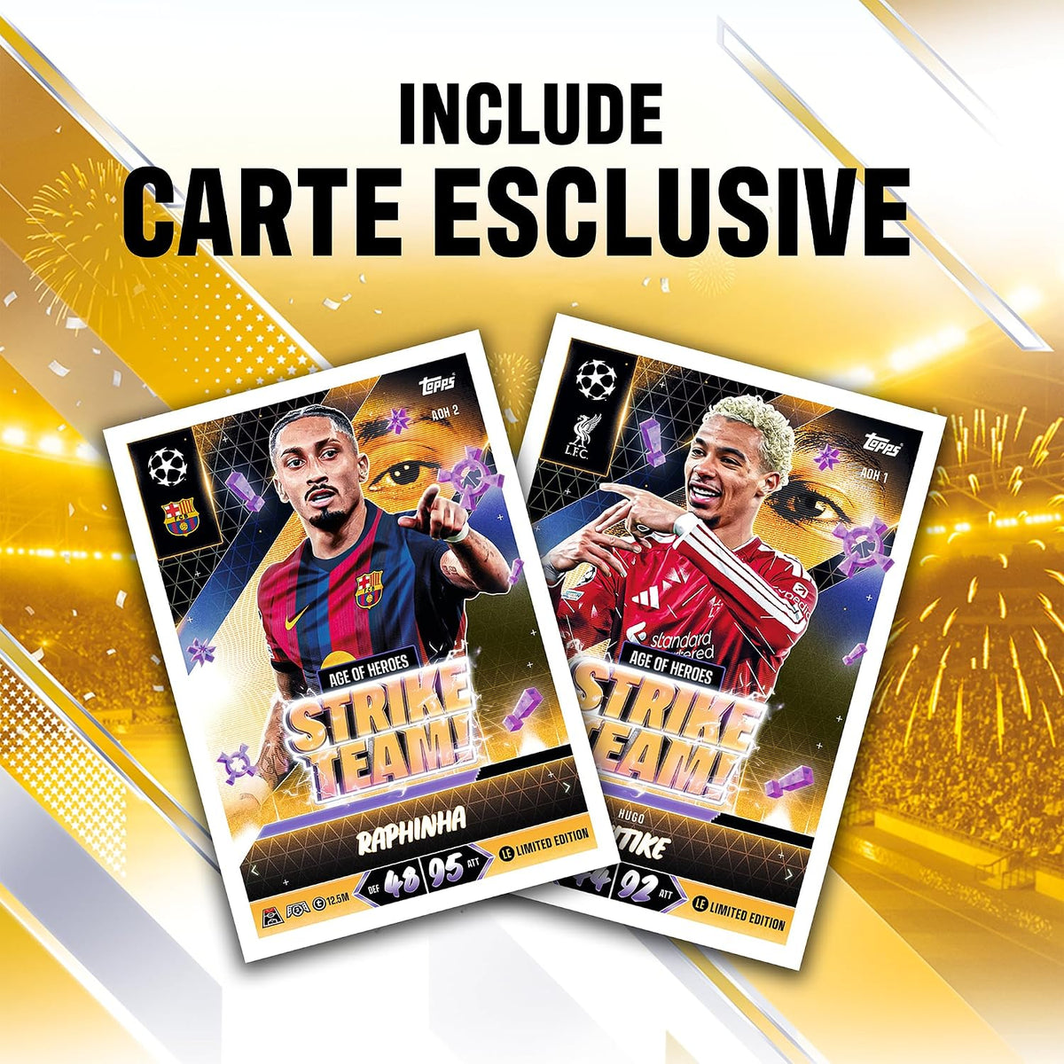 Topps Match Attax UCC 2026/27 - Mega Tin 2 (New Entries) 48 Card Uefa Greatist Hits - TCG Da Collezione