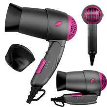Zephir Asciugacapelli pieghevole 1200W Phon Concentratore Grigio e Rosa ZHB1200