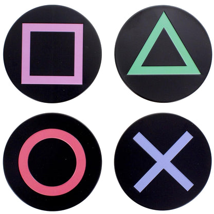 Paladone Playstation Metal Coasters Sottobicchieri In Metallo PS4 / PS5 - Tinplate