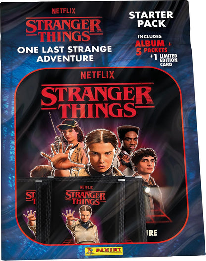 Panini Stranger Things Mega Starter Set 5 Buste Stickers +1 Card Limited Edition