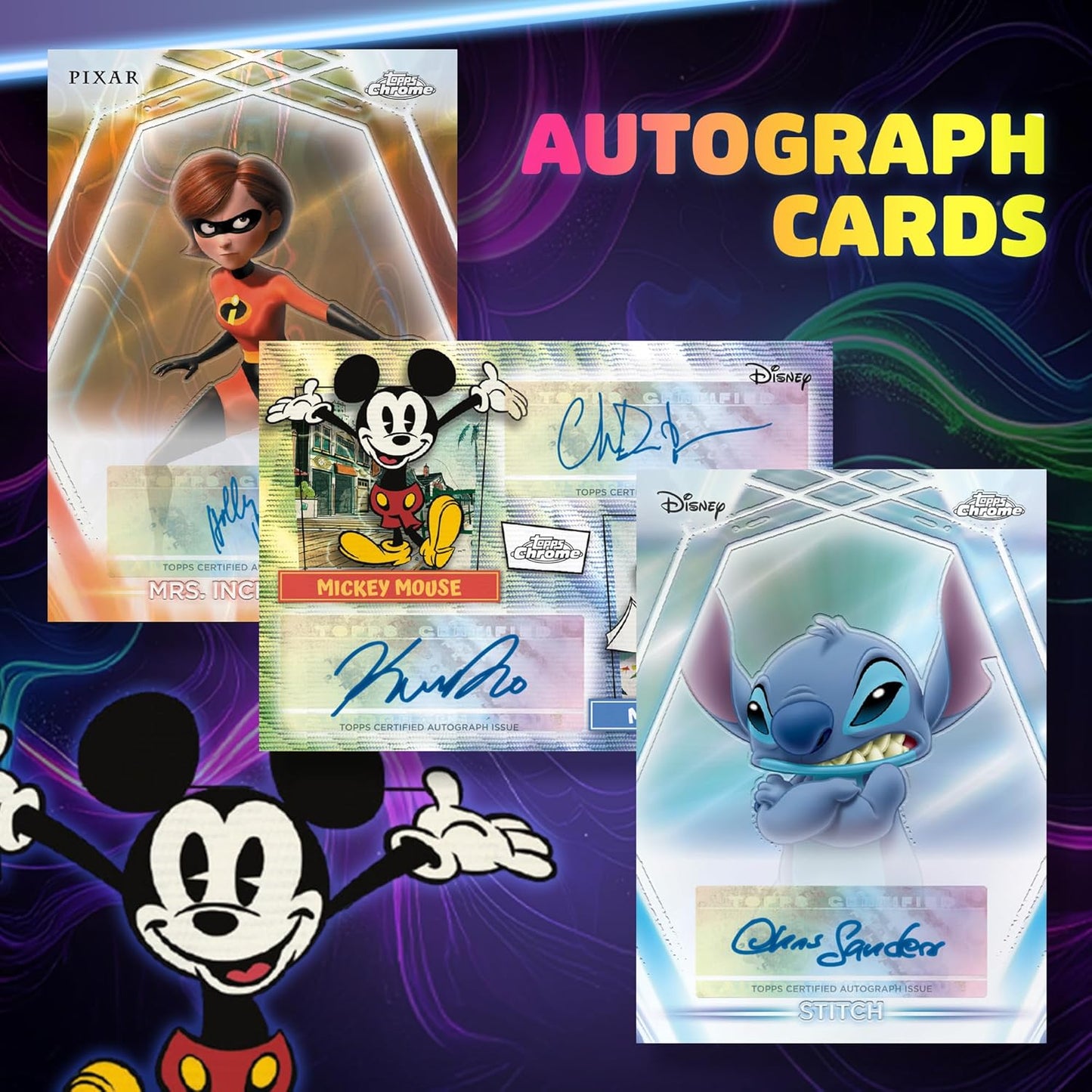 Topps Neon Disney 2026 Mega Box Card Collezionabili 50 Carte Ufficiali - 10 Buste TCG