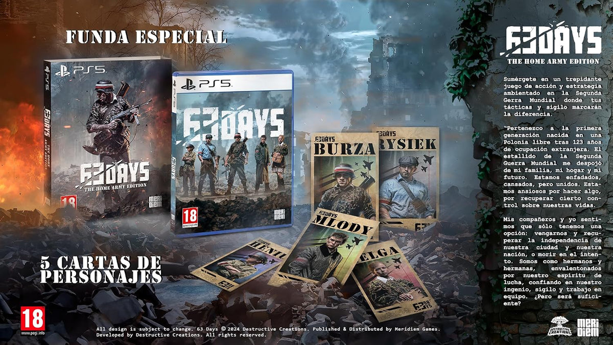 63 Days - The National Army Edition Ps5 Gioco ITA EU Playstation 5 Nuovo