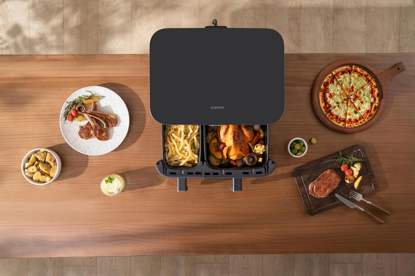 Xiaomi Dual Zone Air Fryer Friggitrice ad Aria 2 Scomparti 10l Nero 2700w