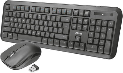 Trust Kit Tastiera Nova E Mouse Wireless Set Accessori Computer Pc Portatile
