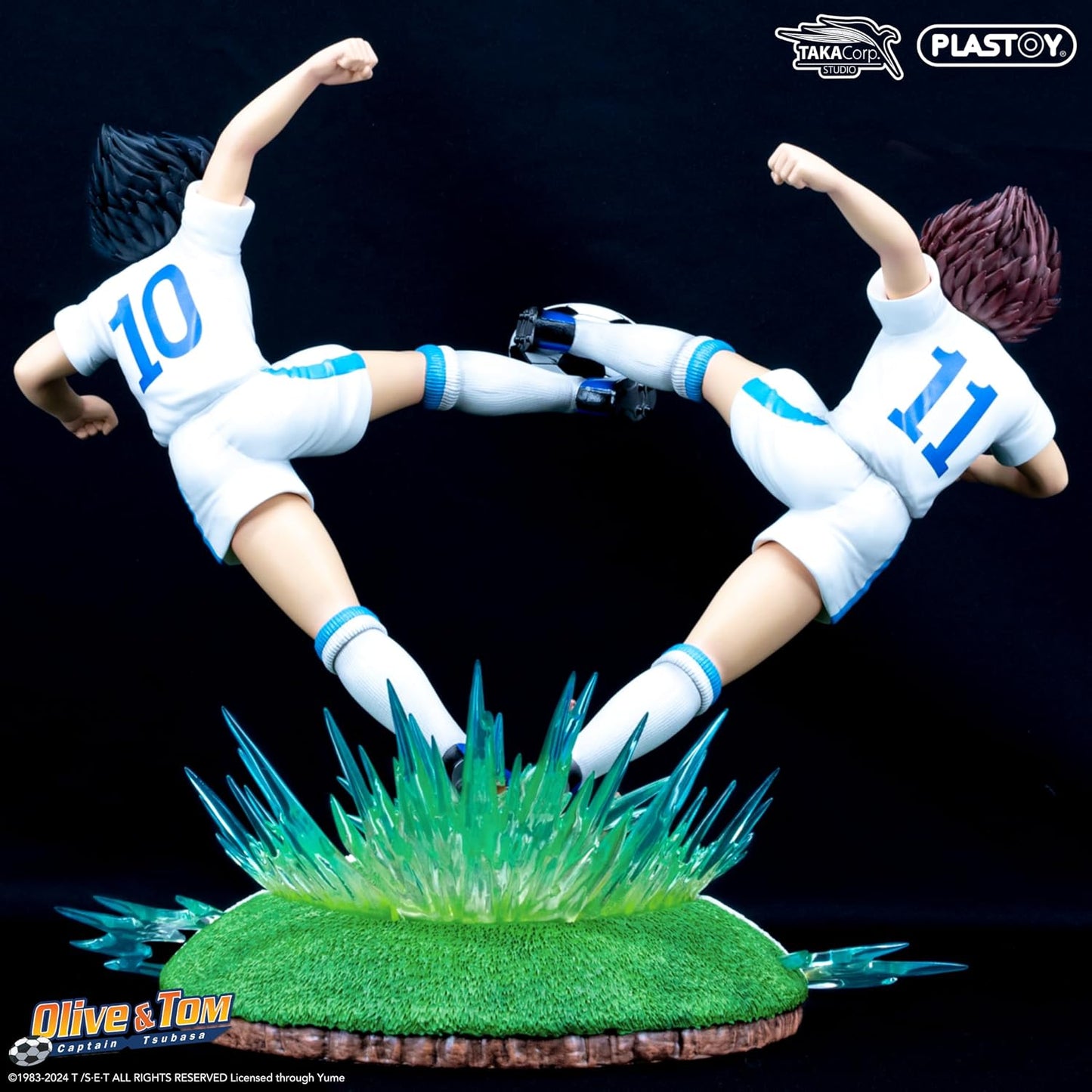 Plastoy Oliver Hutton e Tom Becker - Golden Twin Shoot Statua in Resina 3 cm Captain Tsubasa - Ozora Holly e Benji