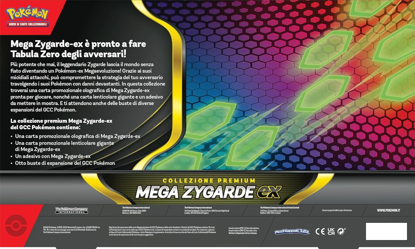 Pokémon GCC: Collezione Premium Mega Zygarde EX - 8 Buste Di Espansione
