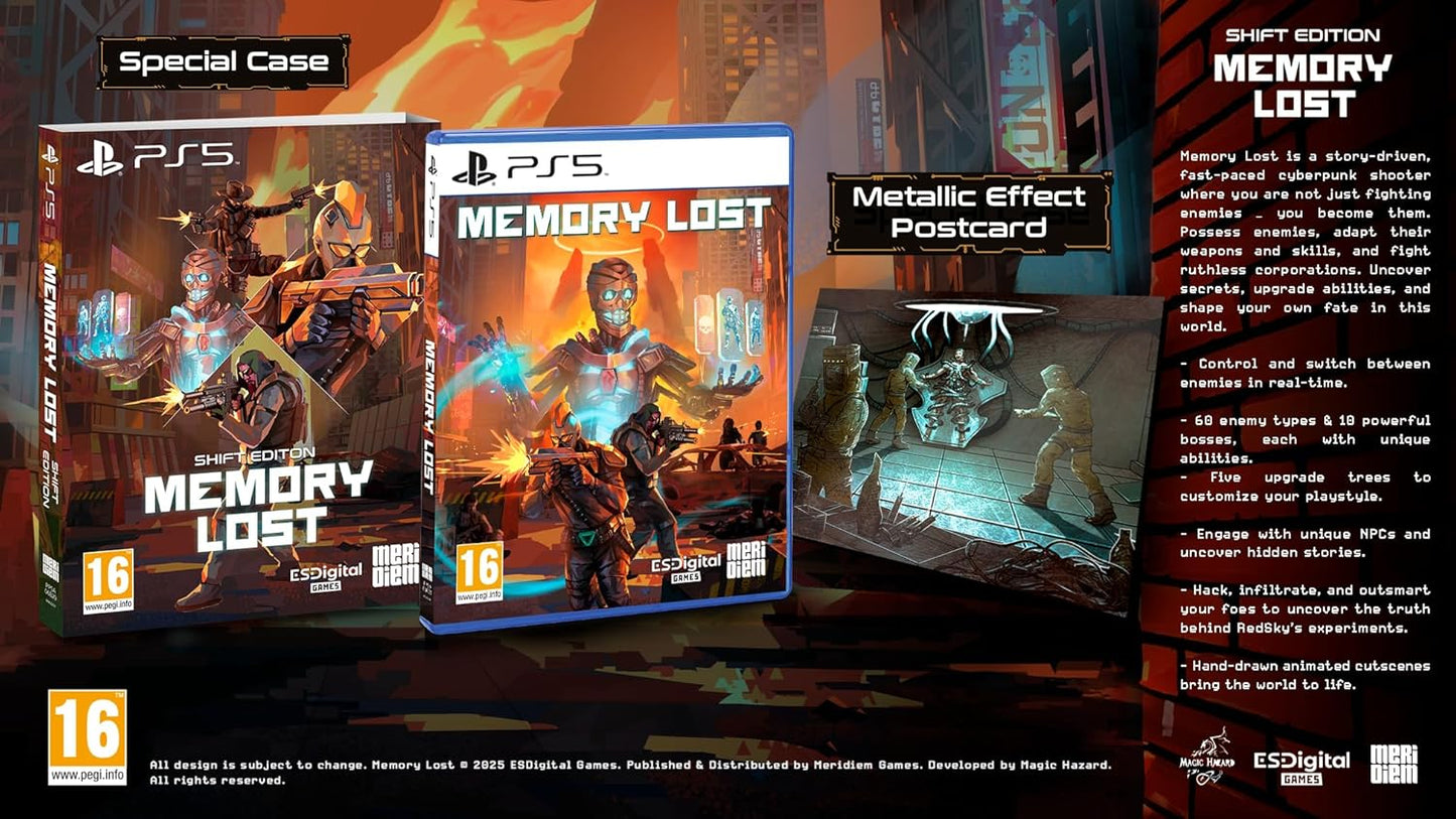 Memory Lost: Shift Edition Ps5 Videogioco PAL Ita Playstation 5 Copertina Multilingua