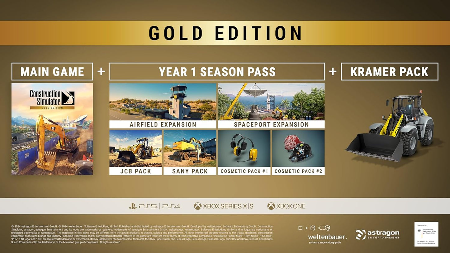 Construction Simulator Gold Edition Ps5 Gioco Ita Playstation 5 Nuovo