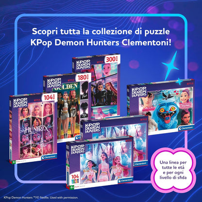 Clementoni Puzzle KPop Demon Hunters Huntrix Golden 180 Pezzi Puzzle Adulti