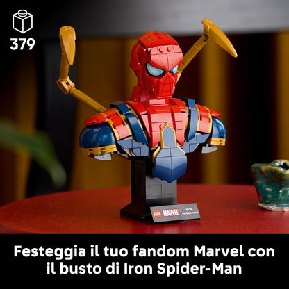 Lego - Marvel 76326 (Busto di Iron Spider-Man) Figure Costruzioni 379 pz 18+ Infinity
