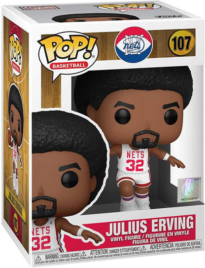 Funko Pop Nba Legends 107  Julius Erving Nets Home Vinyl Action Figure Statuetta