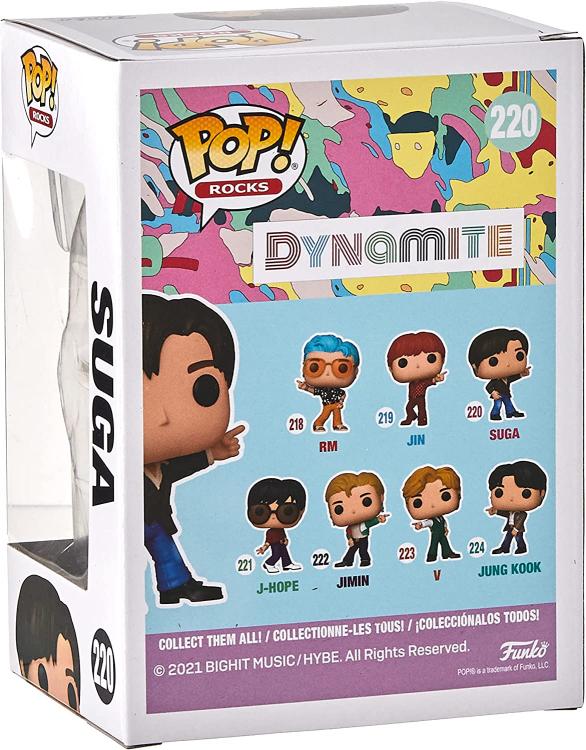 Funko Pop ! Rocks Bts Dynamite (220) Suga Mtv Unplugged Vinyl Figure 9Cm Boyband