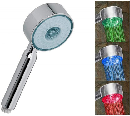Soffione Doccia Led Colorato 3 Colori Cangianti Cromoterapia Doccino Bagno 52201