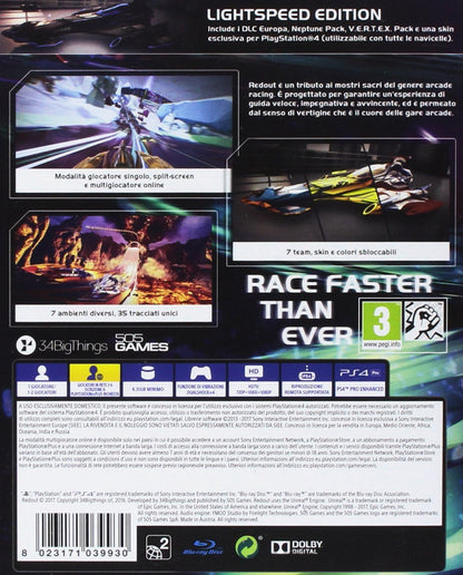 Redout Lightspeed Edition Ps4 Videogioco Italiano Playstation 4 Nuovo Sigillato