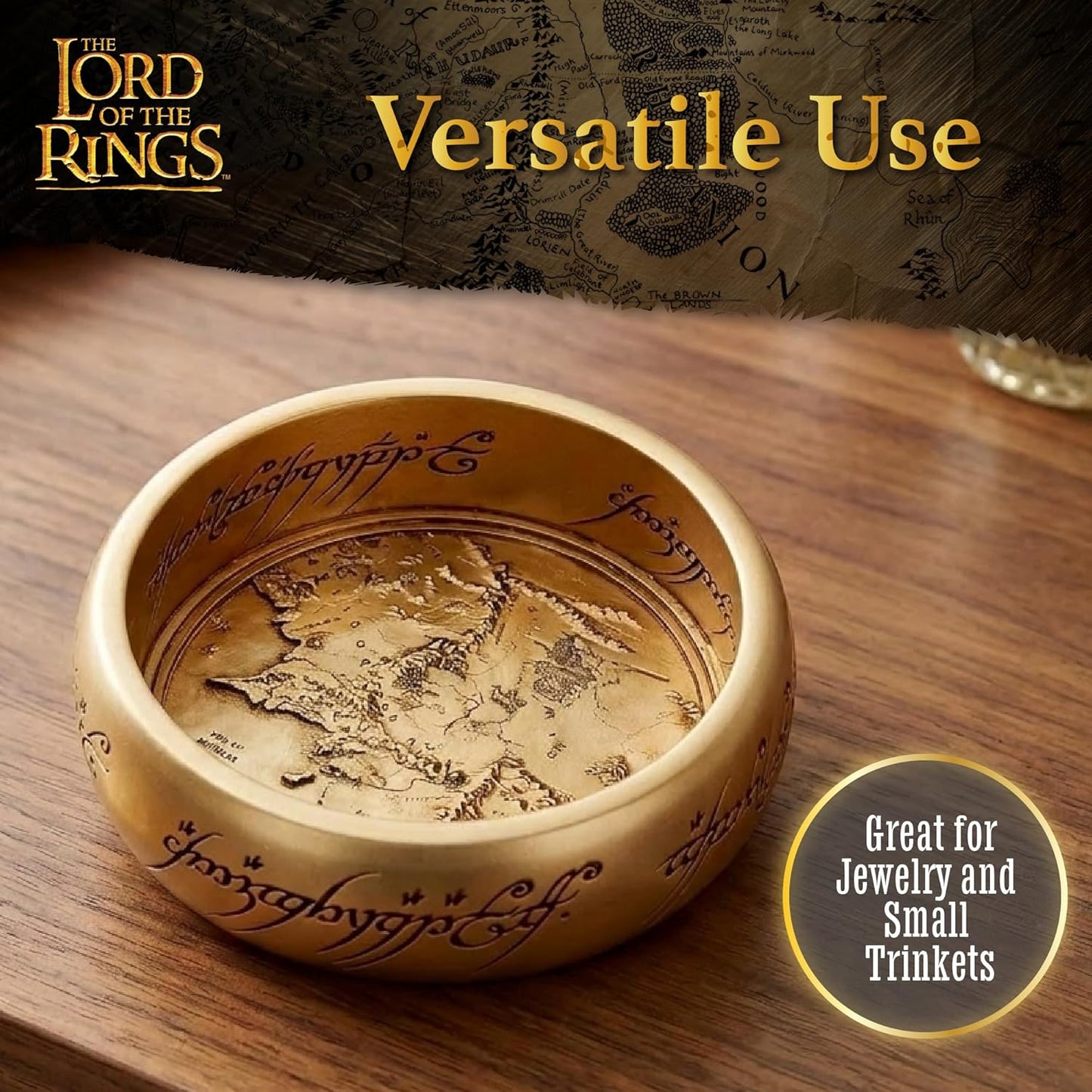 Nemesis Now Lord Of The Rings The One Ring Portagioielli In Resina 11 cm