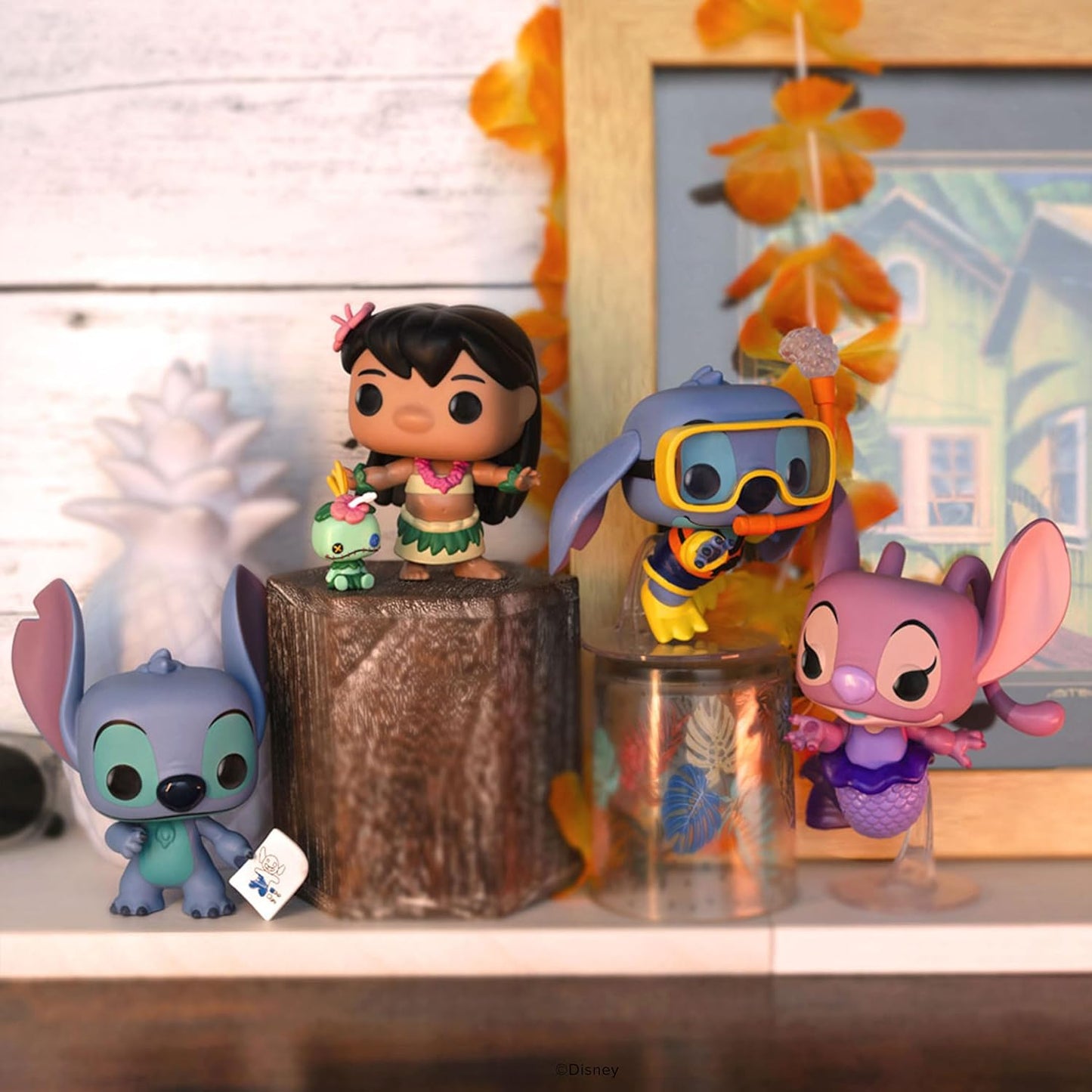 Funko Pop ! Disney Lilo & Stitch - (1742) Stitch Snorkeling - Vinyl Figure 9Cm