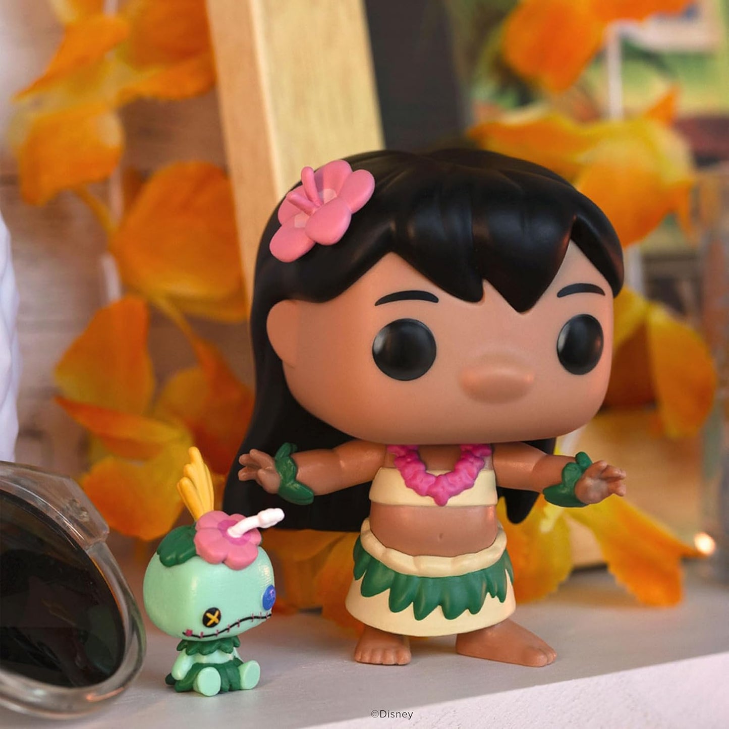 Funko Pop ! Disney Lilo & Stitch - (1741) Stitch Hula Lilo w/Scrump - Vinyl Figure 9Cm