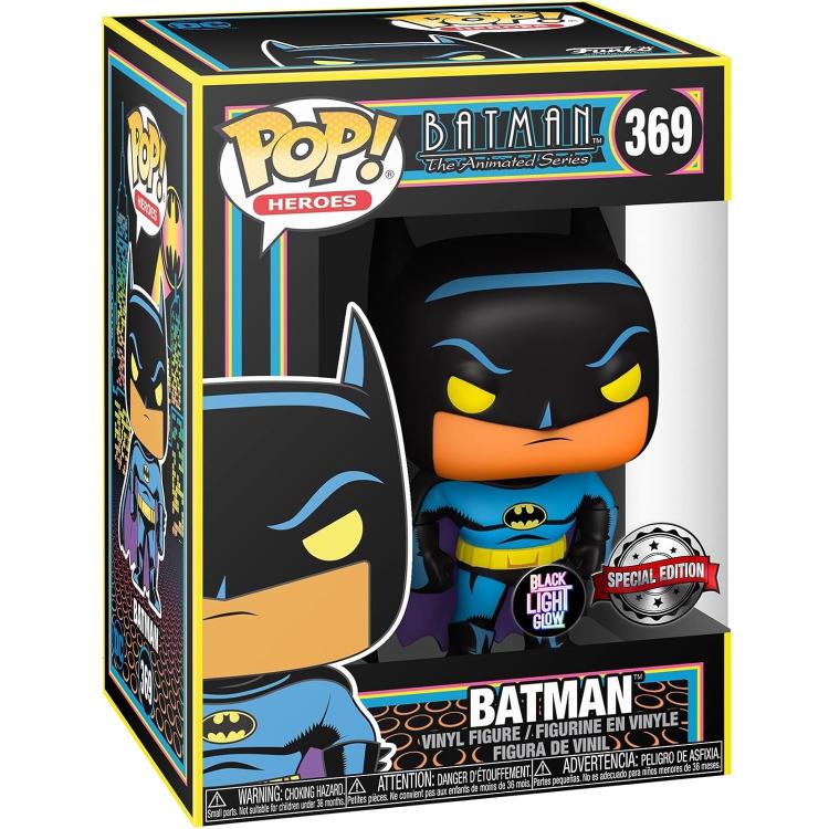 Funko Pop ! Heroes - Batman (369) Batman Special Edt Black Light Glow Figure 9Cm