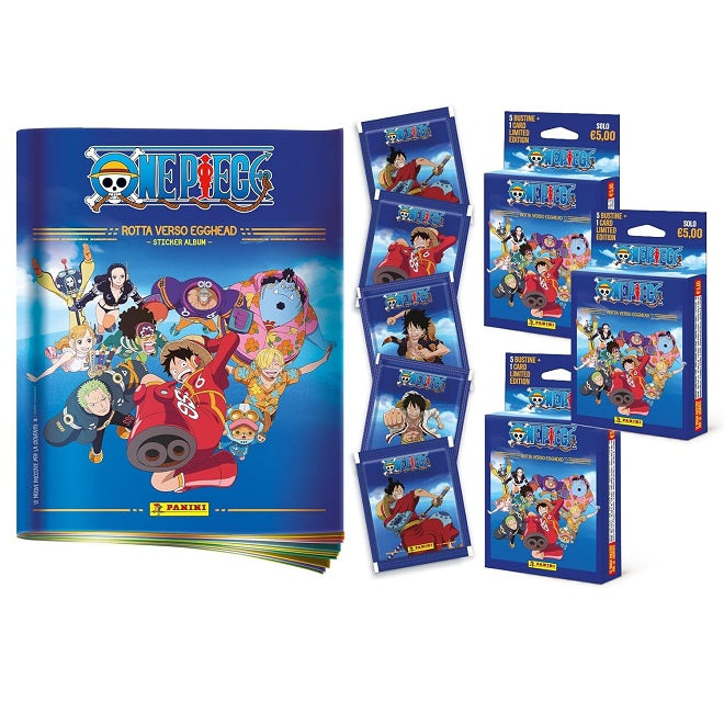 Panini One Piece Road Egghead Sticker Mega Starter Pack [Album + 20 Bustine + 6 Card)