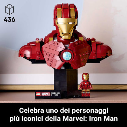 Lego - Marvel 76327 (Busto di Iron Man MK4) Figure Costruzioni 436 pz 18+ Infinity