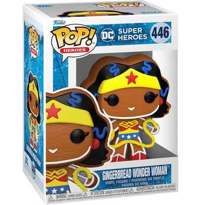 Funko Pop ! Heroes - Dc (446) Gingerbread Wonder Woman Vinyl Figure 9Cm Statua