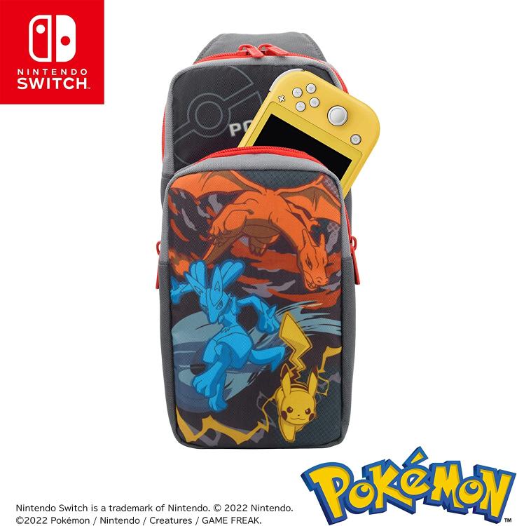 Hori Borsa A Tracolla Lucario / Charizard Nintendo Switch Ufficiale Pokemon Bag