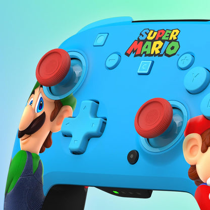 Turtle Beach - Rematch - Super Mario (Mario e Luigi) Illuiminato RGB LED  - Controller da gaming wireless per Nintendo Switch 2, Funziona anche con Nintendo Switch/Oled/Lite - Pulsante C non disponibile.