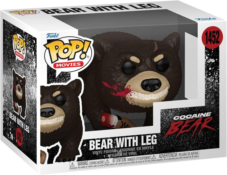 Funko Pop ! Movies Cocaine Bear - (1452) Bear W / Leg Figure Vinyl Blood 9Cm