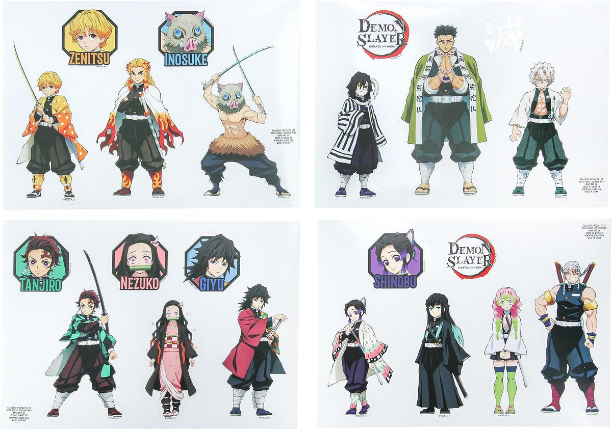 Gadget Demon Slayer Set Ufficiale 22 Adesivi Rimovibili Stickers Decalcomanie