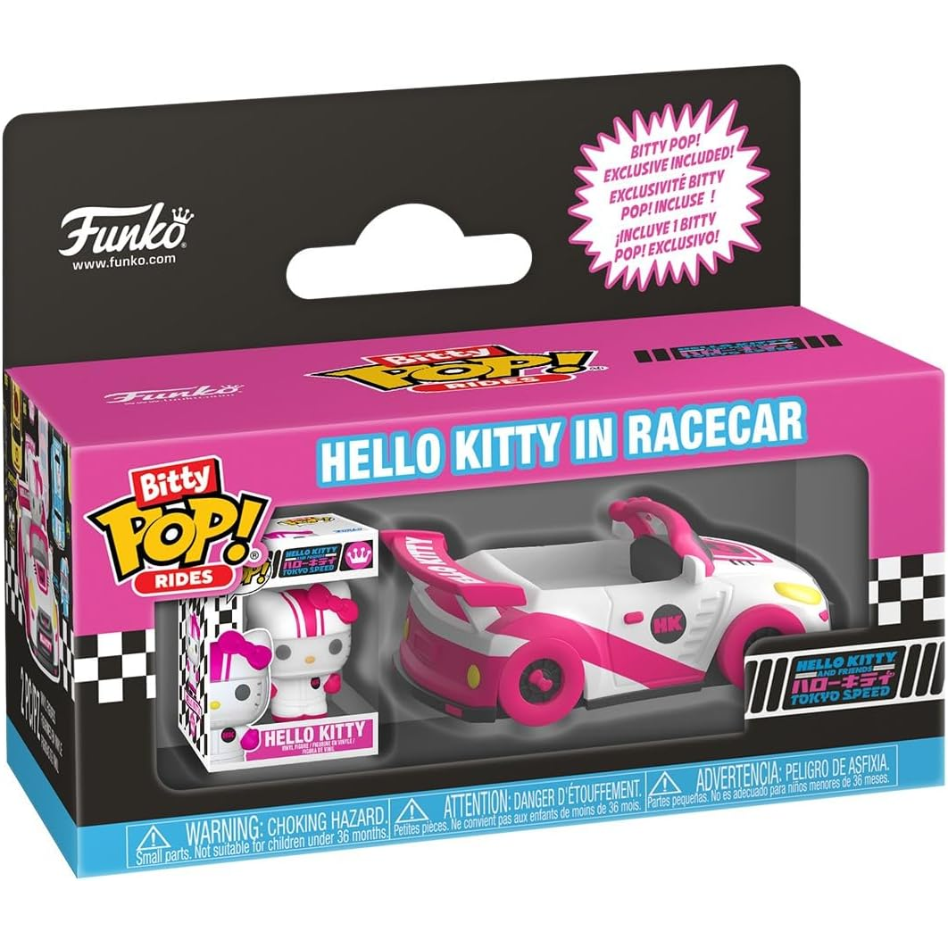 Funko Bitty Pop! Rides: Hello Kitty And Friends Tokyo Speed - Hello Kitty In Racecar