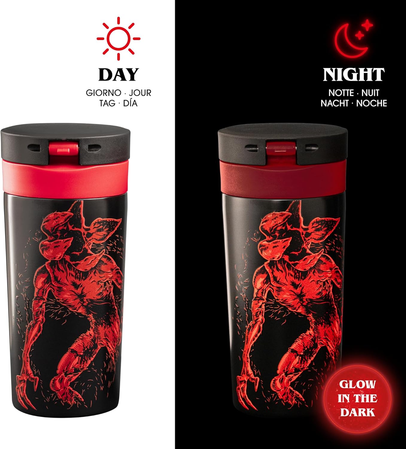 Bialetti Tazza Borraccia da Viaggio Termica Stranger Things 380ml - Serie Netflix