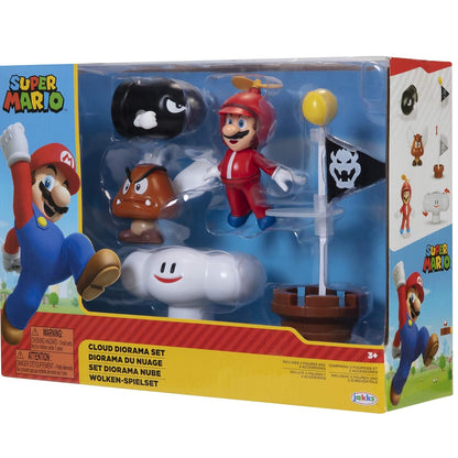 Jakks Pacific Nintendo: Super Mario "Cloud Diorama Set" Gioco Con Figure 3+