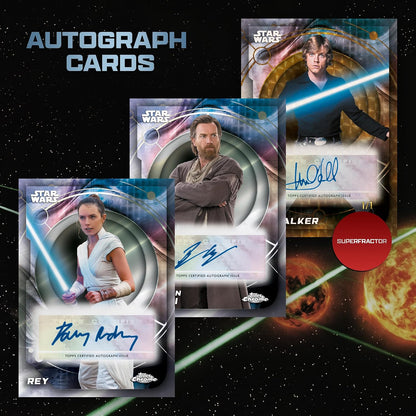 Topps Chrome - Star Wars Value Box 2026 Card Collezionabili 32 Carte Ufficiali - 8 Buste TCG