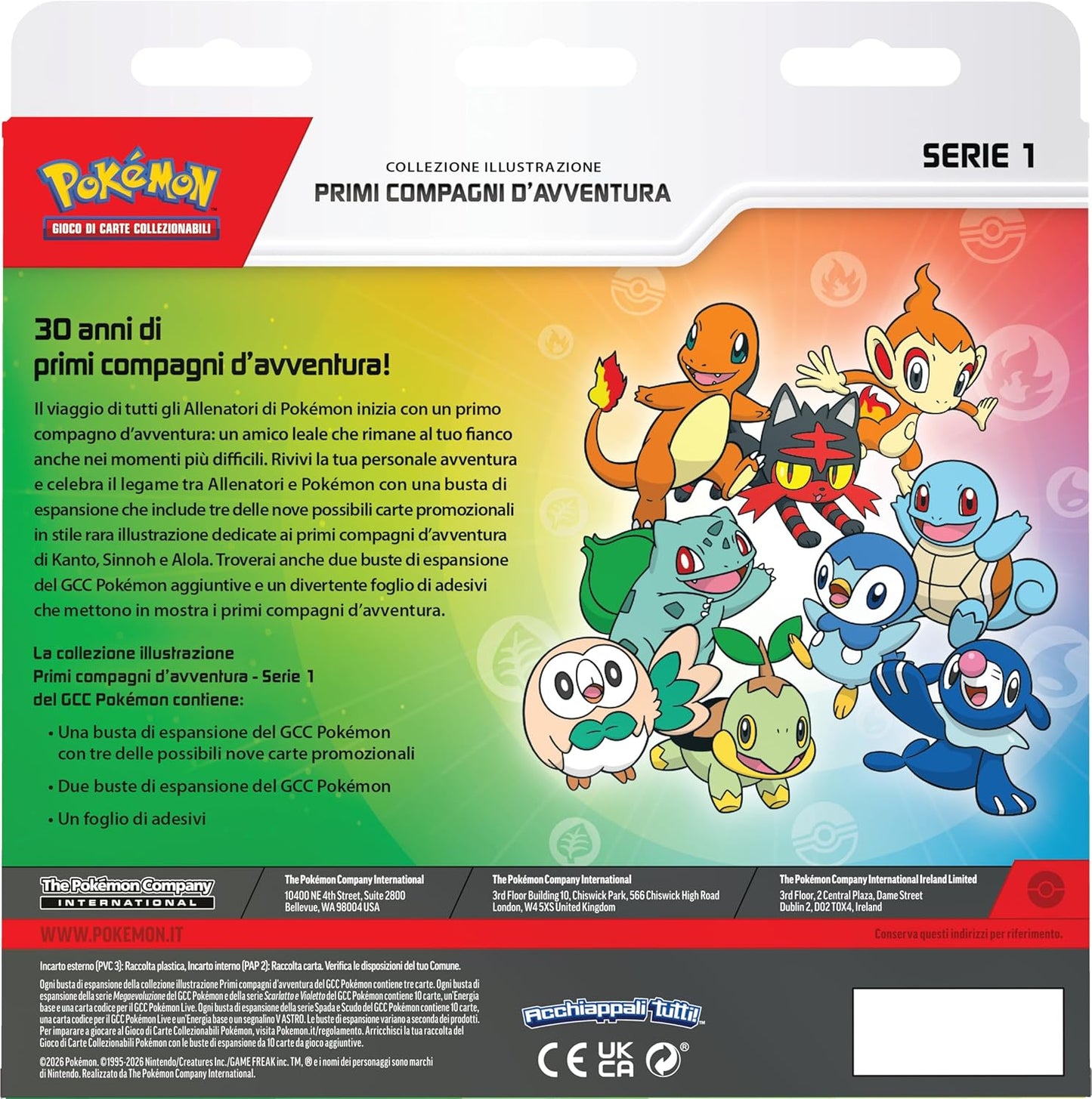 Pokémon GCC – Collezione Illustrazione Primi Compagni d’Avventura Serie 1
